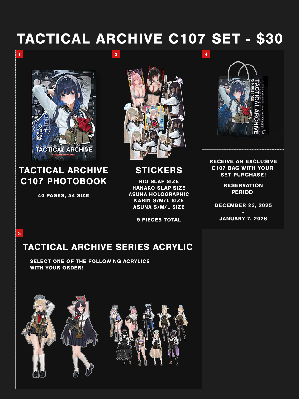 FTE - Tactical Archive Student Life Chronicle Set (C107 Pre-Order)