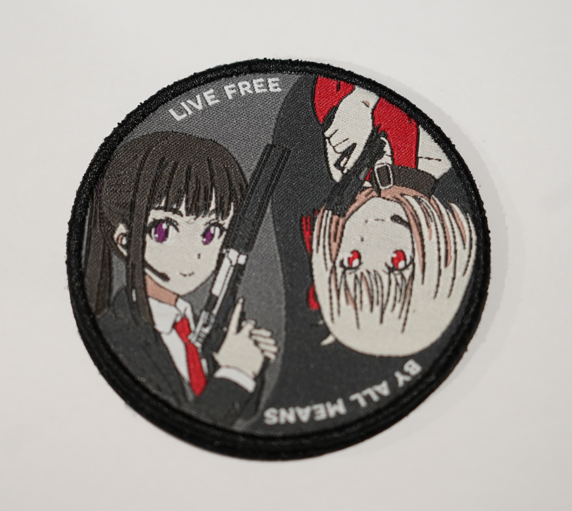 Lycoris Recoil 'Live Free - By All Means' Patch
