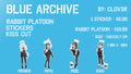 Clov3r - RABBIT Platoon Office Lady Blue Archive Stickers