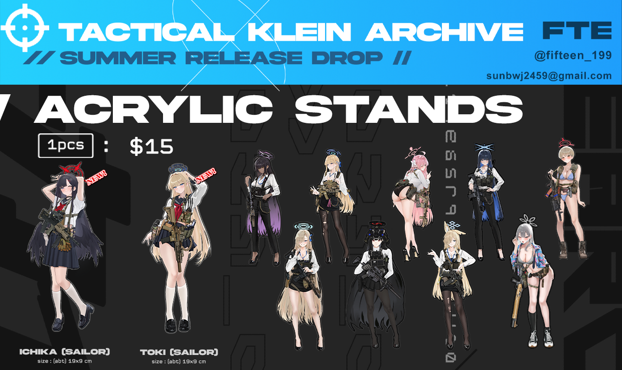 FTE - Tactical Archive Acrylic Stands (C107 Pre-Order)