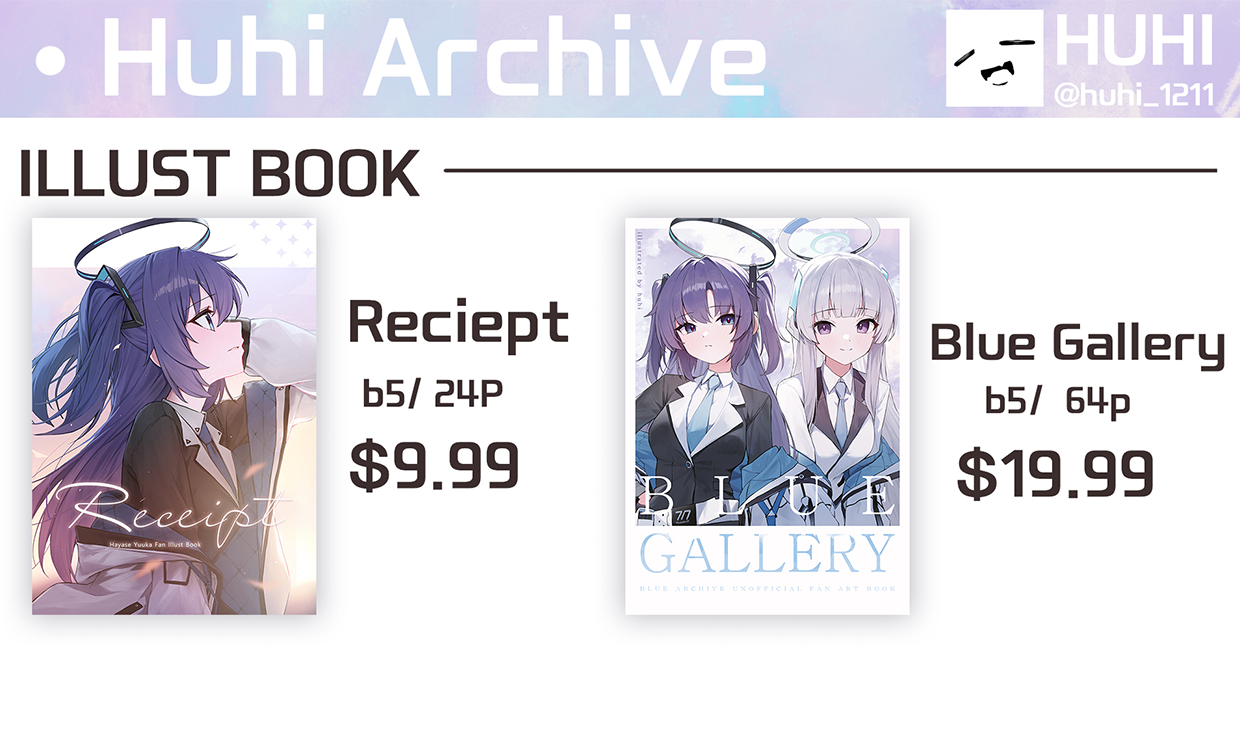 Blue Archive Huhi Fan Artbooks