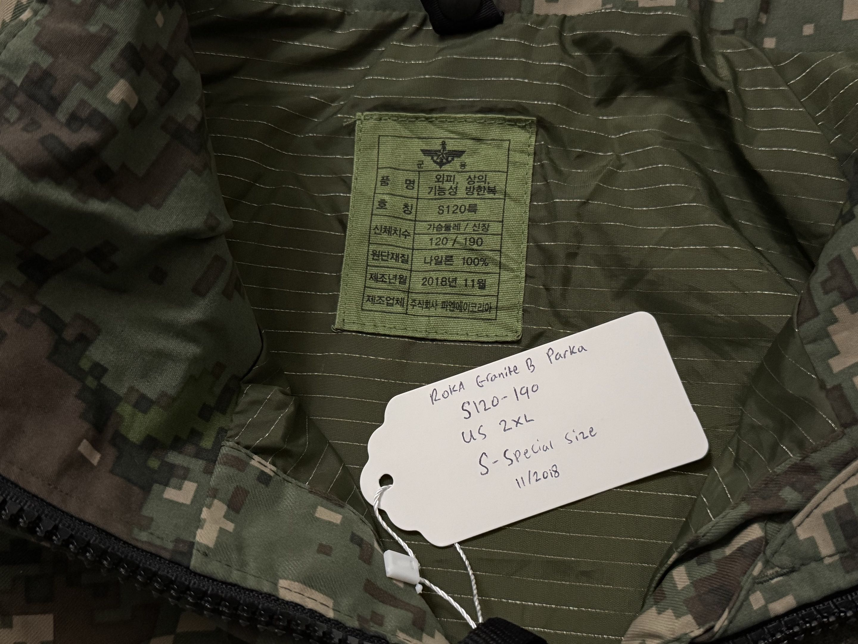South Korean Granite B Parkas Surplus