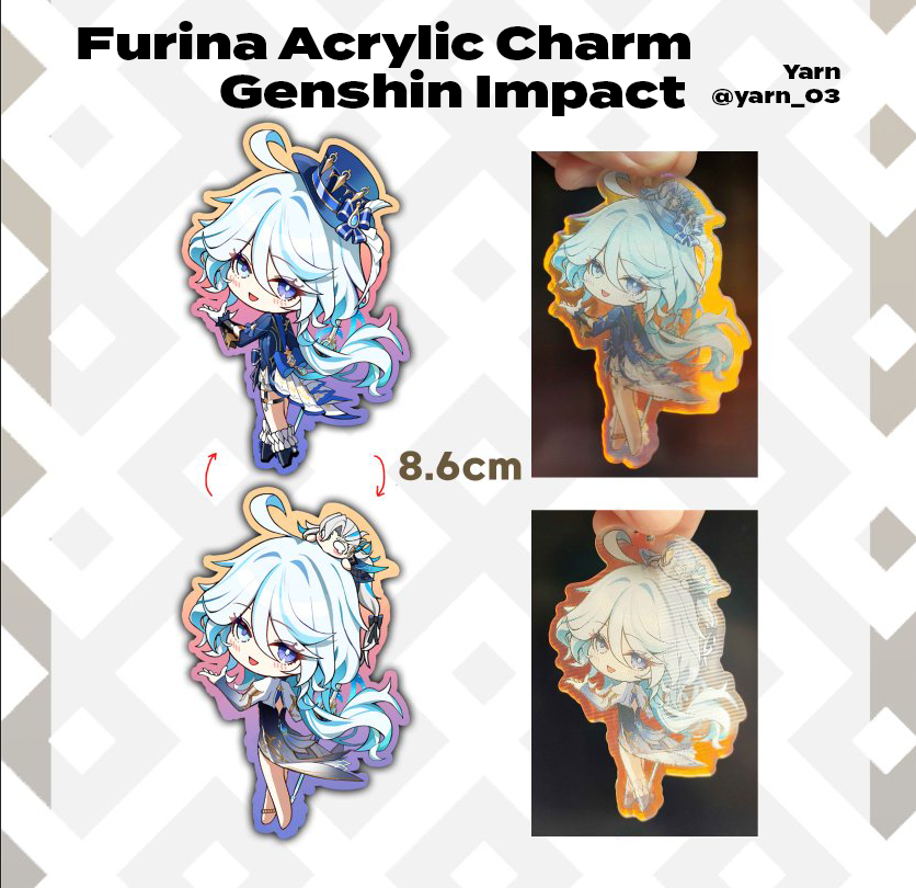 Furina Acrylic Charm Genshin Impact - YARN