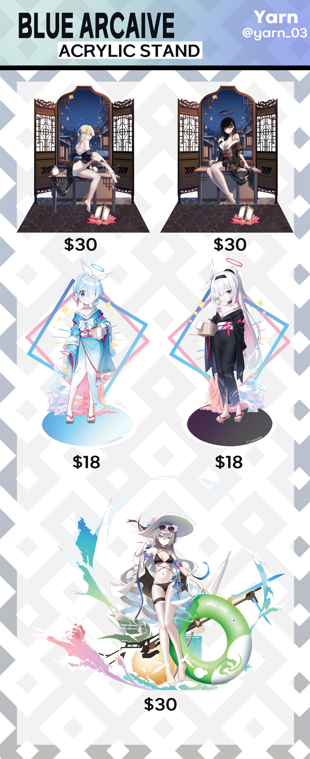 Blue Archive Acrylic Stands - YARN